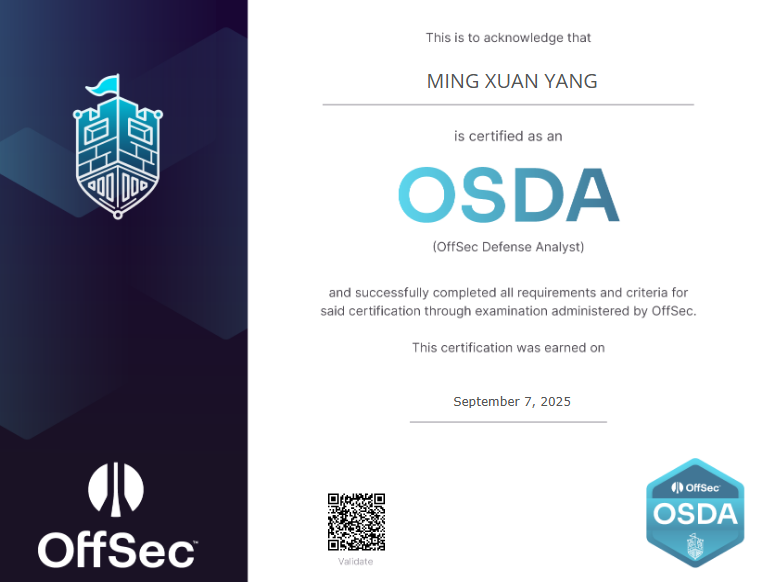 OSDA – Cert